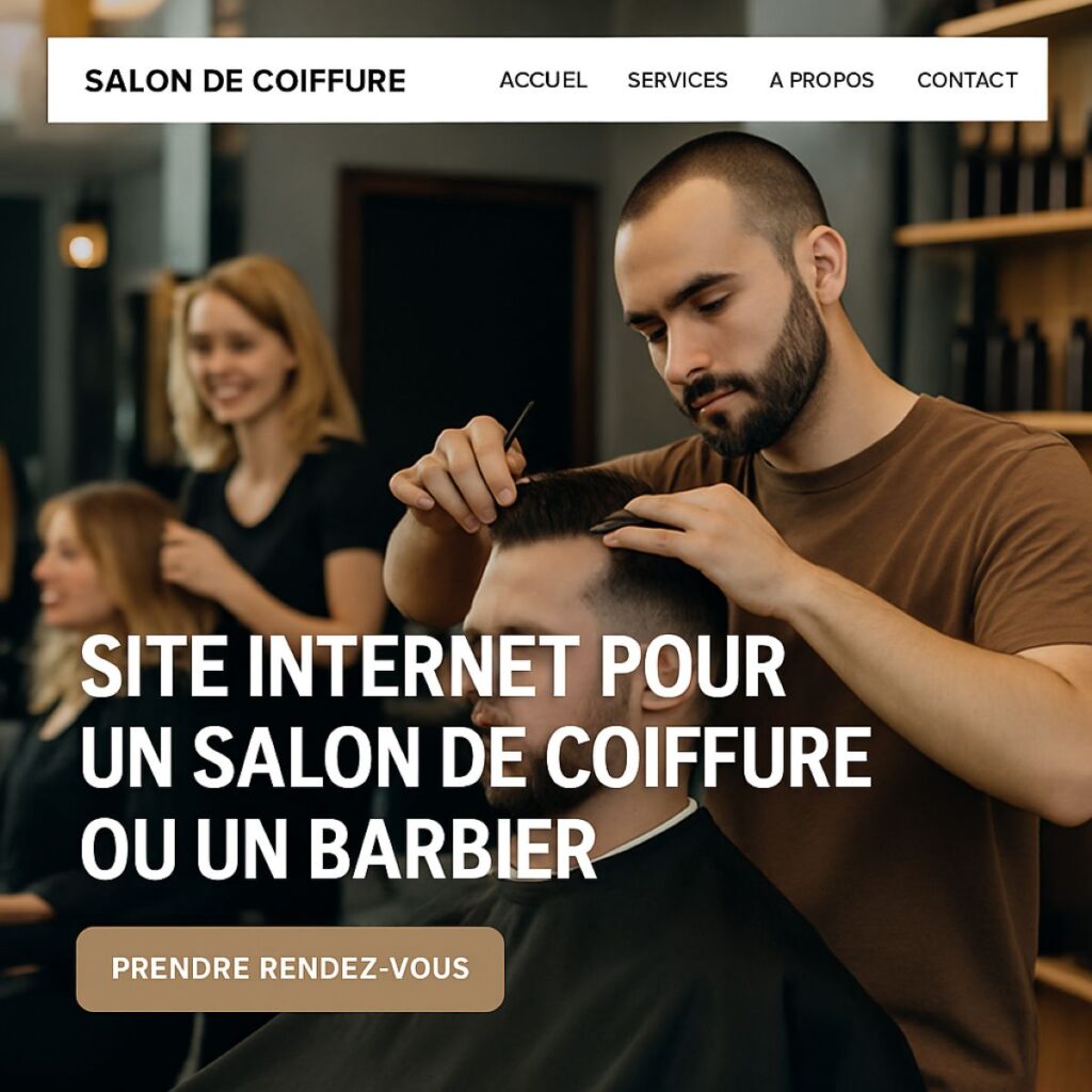 Site internet pour salon de coiffure ou barbier